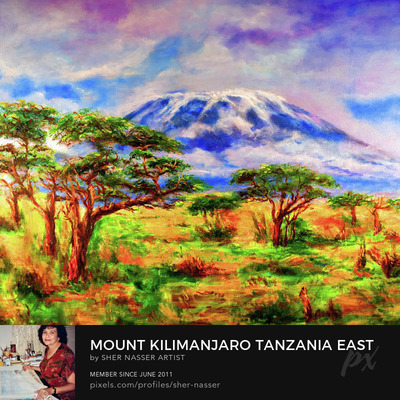 Mount Kilimanjaro Tanzania East Africa Oil on Canvas